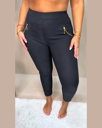 Weiche Stretch-Pocket-Leggings