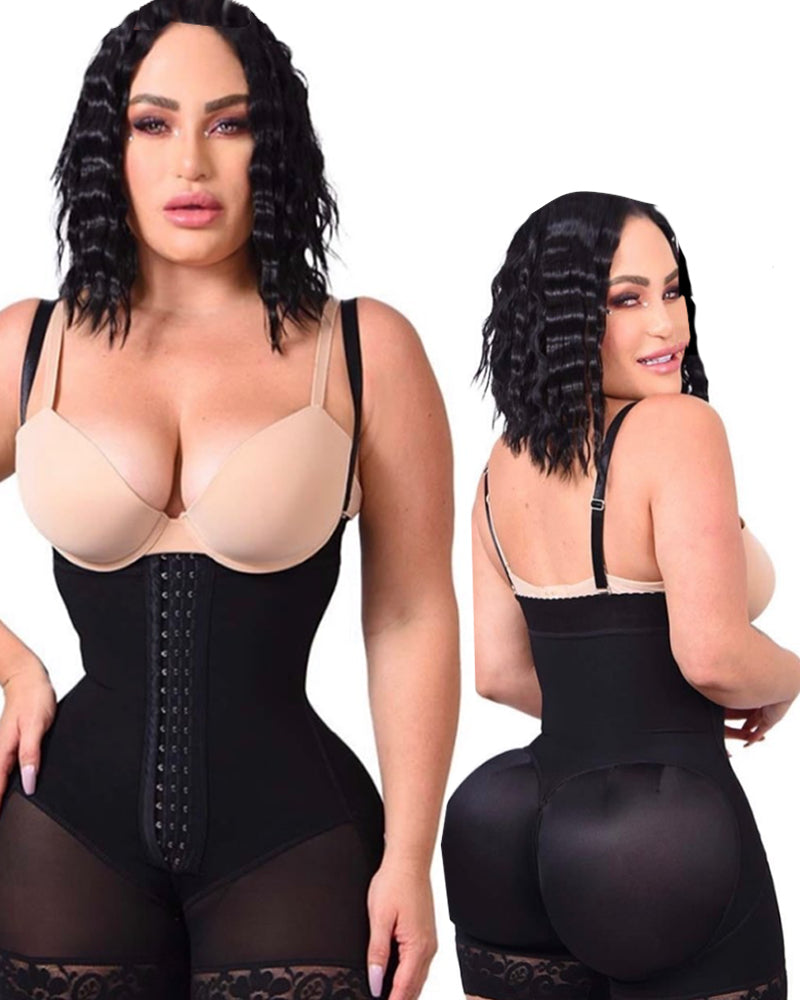 Übergröße Body Shaper mit Bauchkontrolle und Reißverschluss