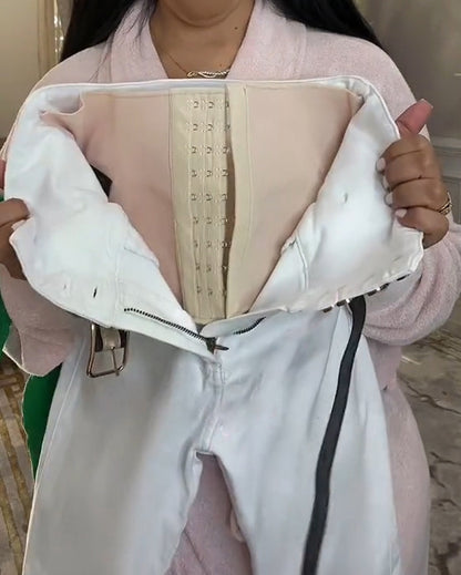 High-Rise-Slim-Fit-Faja-Jeans für Kurven