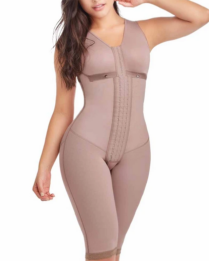 Damen Ganzkörperformer Bauchkontrolle Fajas Frontverschluss Gewichtsverlust Nachgeburtlicher Body