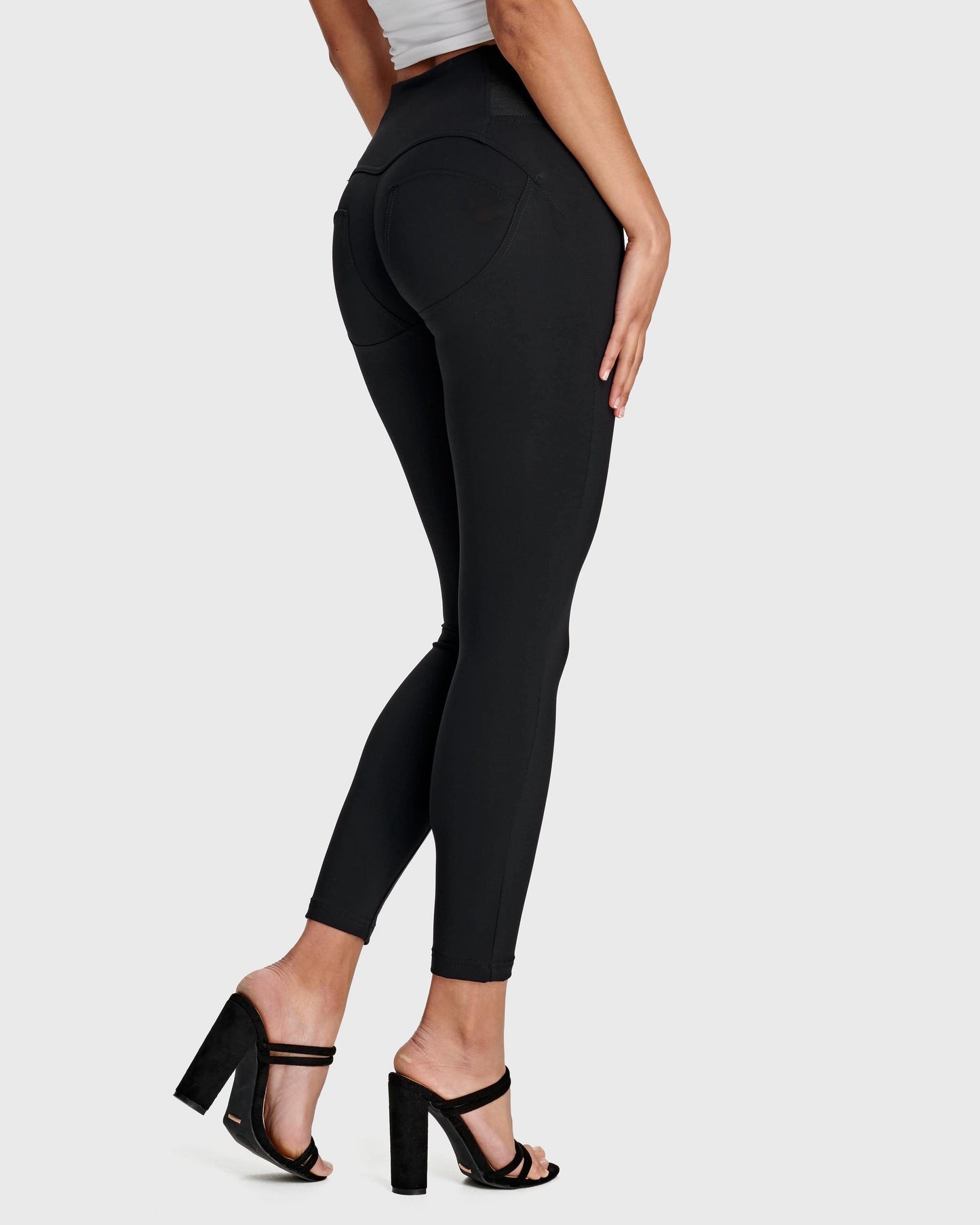 Slim Zipper Peach Butt Legging mit Stretch