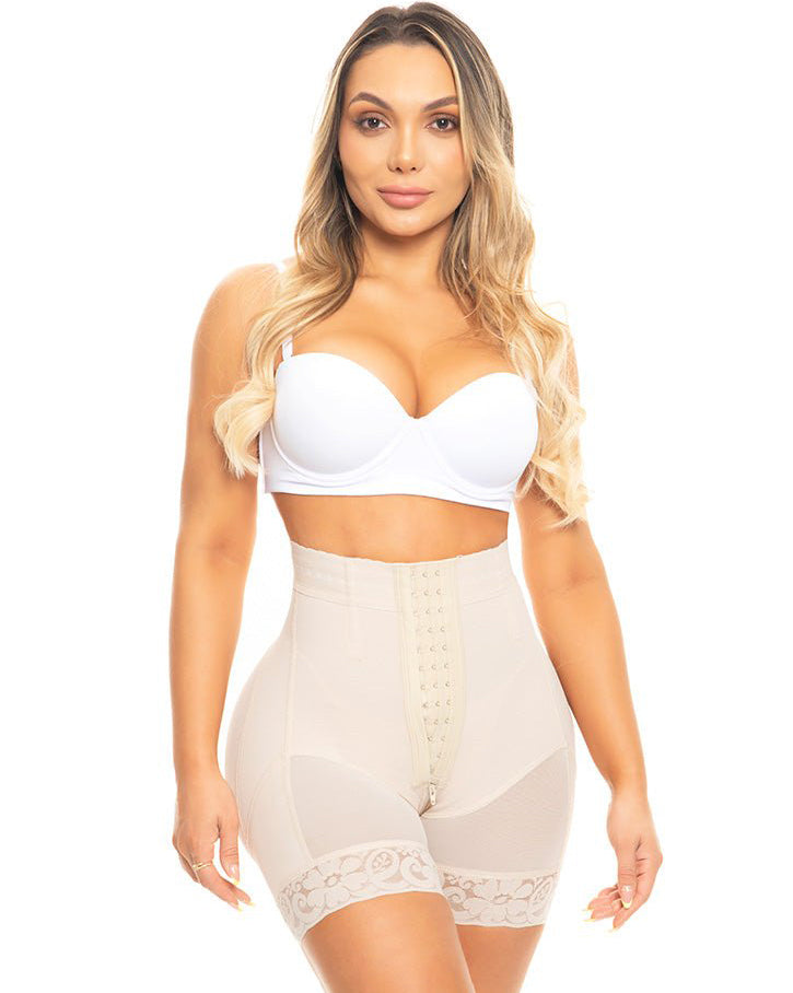 High-Waist Push-Up Shorts mit Booty-Enhancement-Druckknöpfen